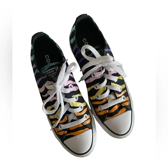 Converse Chuck Taylor All Star Multicolor Animal Stripe Low Top Sneakers Size 6 - Picture 2 of 13